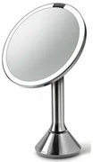 Simplehuman Kozmetické LED zrkadlo Sensor Touch DUAL, zväčšenie 5x, matná strieborná
