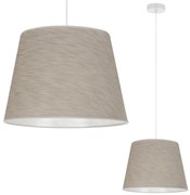 Závesné svietidlo Len, 1x béžové textilné tienidlo, (fi 38 cm), w