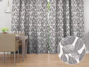 Biante Bavlnený záves Sandra SA-511 Sivé ananásy na bielom 150x140 cm