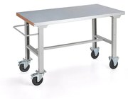 Dielenský stôl s kolieskami SOLID, 1500x800 mm, oceľ