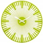 Nástenné hodiny PIANO, Koziol, horčicová, 45cm