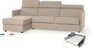 Rohová rozkladacia sedacia súprava na každodenné spanie TAVOLA MINI, béžová (penelope 02), 140