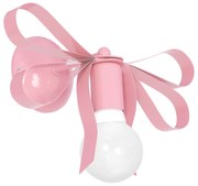 Detské stropné svietidlo Emma, 1x ružové kovové tienidlo, p