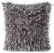 CHLPATÁ DEKORAČNÁ OBLIEČKA NA VANKÚŠ KORAL 40X40 CM SIVÁ