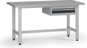 Výškovo nastaviteľný dielenský stôl G5, 1500 x 750 x 800-1000 mm, 1x kontajner, 1 zásuvka, grafit