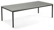 Rokovací stôl QBUS, 2400x1200 mm, klasická podnož, čierna, svetlošedá