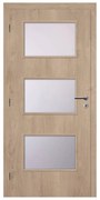 Solodoor Interiérové dvere Etta 6, 80 L, 850 × 1 985 mm, fólia, ľavé, dub Western, presklené