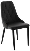 Jedálenská stolička LOUIS QUILTER zamatová čierna 848969