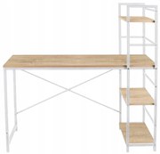 Kancelársky písací stôl (biely kovový rám)