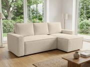 Rozkladacia obojstranná sedacia súprava do L SMART BOUCLE 232x143 cm, krémová