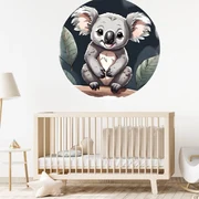 PIPPER. Kruhová samolepka na stenu "Koala" Veľkosť: 100 cm