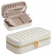 Šperkovnica Evelyn, 10,5x20,5x6 cm, biela