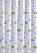 Aqualine Aqualine, Sprchový záves 180x180cm, vinyl, ryby, ZV024