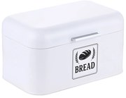 Retro chlebník s vekom a rukoväťou L RD51591, biela