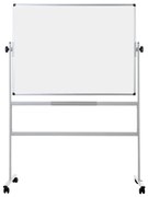 Bi-Office Mobilná otočná obojstranná biela popisovacia tabuľa, magnetická, 1200 x 900 mm
