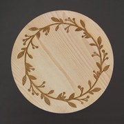 AMADEA Drevená otočná doštička s gravírom, masívne drevo, 30 cm