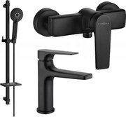 Mexen Lynx DQ40 sprchová súprava, čierna - 745904DQ40-70