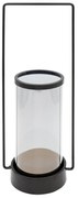 SKLENENÝ SVIETNIK WIKI 15X12X37 CM ČIERNA