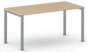 Rokovací kancelársky stôl PRIMO SQUARE, 160x80 cm, sivostrieborná podnož, buk