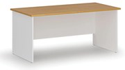 Kancelársky písací stôl PRIMO WHITE, 160x80 cm, biela/buk