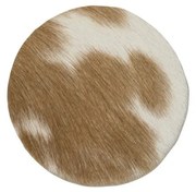 Dráha kráva kulatá hnědá / bílá Ø9cm (bos taurus taurus) - 9*9*0,3cm