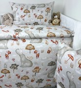 INTERMEDIC SK Obliečka do postieľky 90×130 / 45×65 – Zvieratkový svet sivá, 100 % bavlna