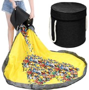 Hrací vak, podložka na hranie 2v1, podsedák, čierno-žltý