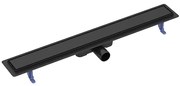 Cersanit Tako, lineárny odtokový žľab s obojstranným roštom 80cm, čierna, S907-019