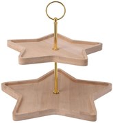 Drevený servírovací podnos Star, 28x25 cm