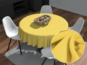 Biante Dekoračný okrúhly obrus Rongo RG-090 Svetlo žltý Ø 110 cm