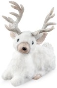 VIANOČNÁ FIGÚRKA REINDEER 27X17X35 CM BIELA