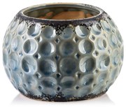 Keramický květináč DIVINE 19,5x13 cm modrá/šedá