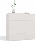 Komoda Malwa 1D5S 100 cm biela