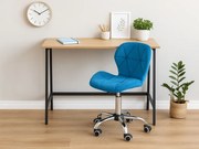 Set do pracovne stôl TAYLOR SONOMA 100x50 cm + kreslo AVOLA VELVET kráľovsky modré