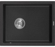 Mexen Pedro - drez granitový 56,0x46,0cm, 1-komorový, čierna-strieborná, 6508561000-73