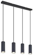 Globo 57911-4HB - Luster na lanku ROBBY 4xGU10/35W/230V čierna