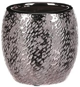 Keramický obal na kvetináč strieborná Silver pr. 14 cm, strieborná