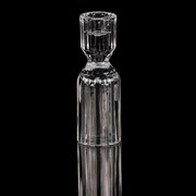 Svietnik sklenený 14,5 cm na kónickú sviečku, číra