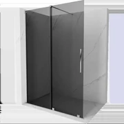 Mexen Velar sprchová stena posuvná Walk-in 130 x 200 cm, grafit 8 mm, chróm - 871-130-000-43-01