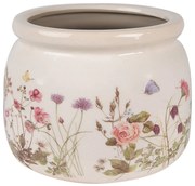 Keramický obal na kvetináč s lúčnymi kvetmi Flowers of Love L - Ø 20*15 cm