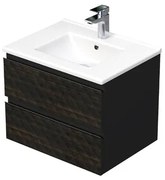 Kúpeľňová skrinka s umývadlom SAT Cube Way 60x47,5x46 cm hnedá mat CUBE3D602ZHMOD