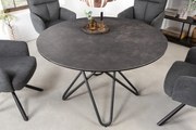 Okrúhly jedálenský stôl Ellipse keramická doska antracit 120cm