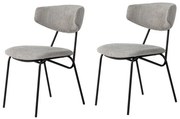 Súprava jedálenských stoličiek Nancy Grey and Black, 2 ks