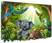 Obraz - Veselé zvieratká (90x60 cm)