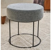 Taburet JAVI, priemer 40 cm, sivý