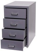 Zásuvková skrinka Boston T851 - 48x28x41cm, 4 zásuvky - tmavo sivá