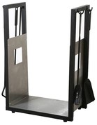 Krbový kôš na drevo s náradím, 42 x 62 x 25 cm