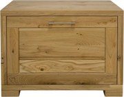 Dubový botník na topánky s výklopom a policou, 75x39x54 cm