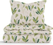 Predĺžené bavlnené obliečky Renforcé - Konvalinky prírodné