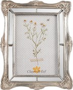 Strieborný antik fotorámik so zrkadlami Oblique - 20*2*24 cm / 13*18 cm